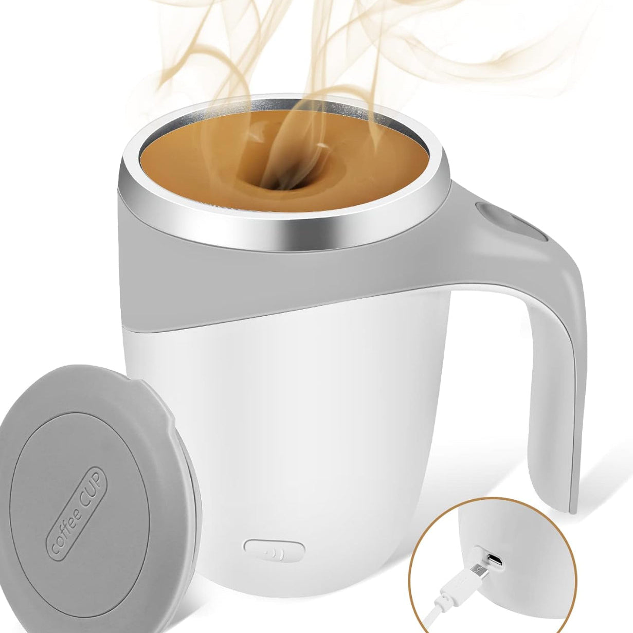 Precision Magnetic Rechargeable Self-Stirring Tumbler