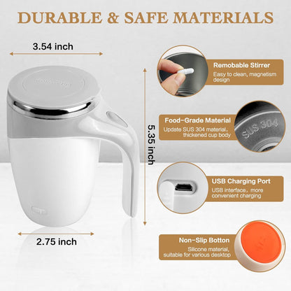 Precision Magnetic Rechargeable Self-Stirring Tumbler
