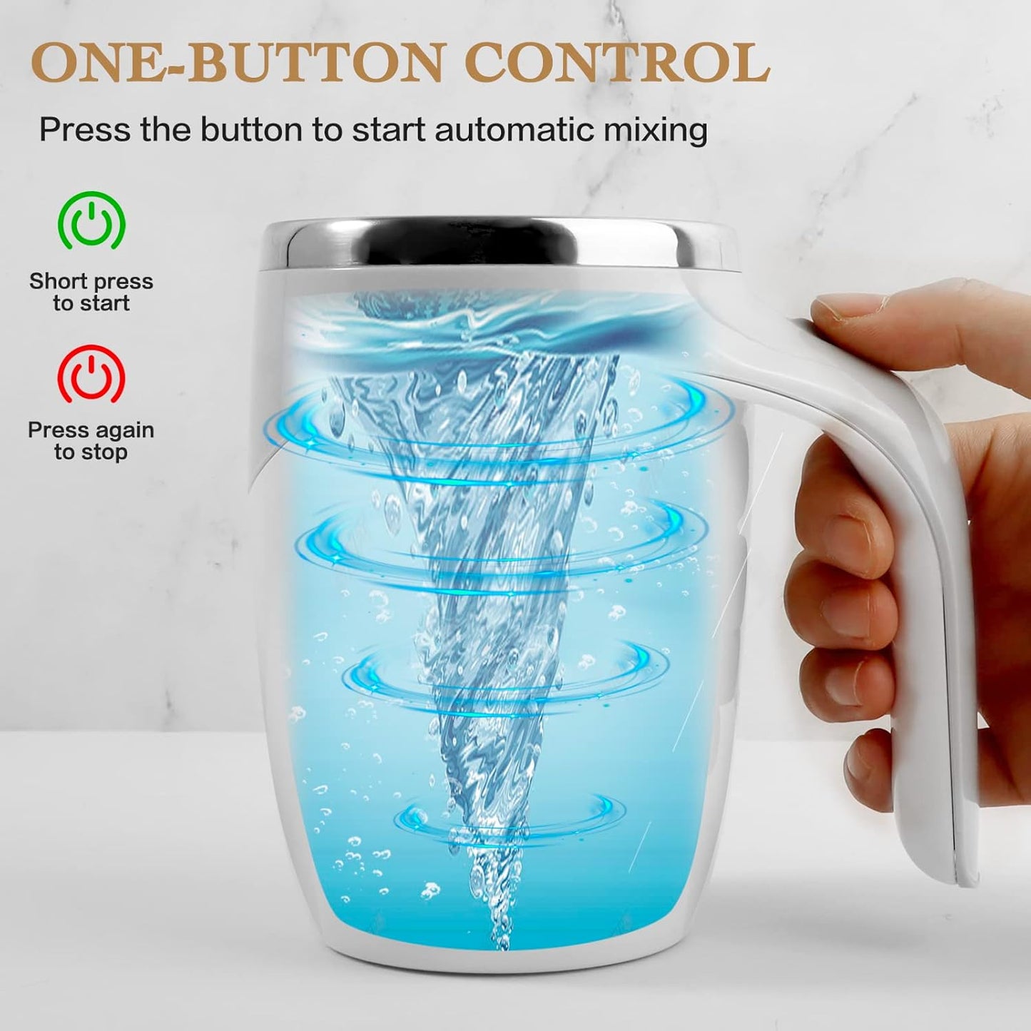 Precision Magnetic Rechargeable Self-Stirring Tumbler